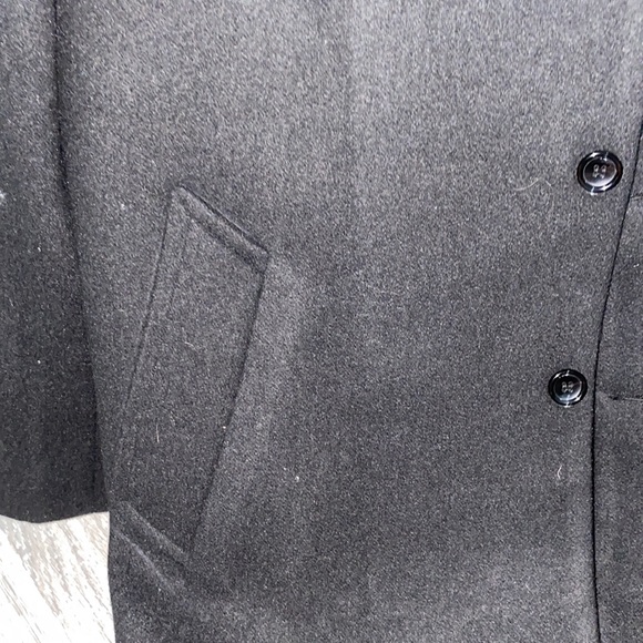 Cashmere Button Down Coat Black - Picture 4 of 6